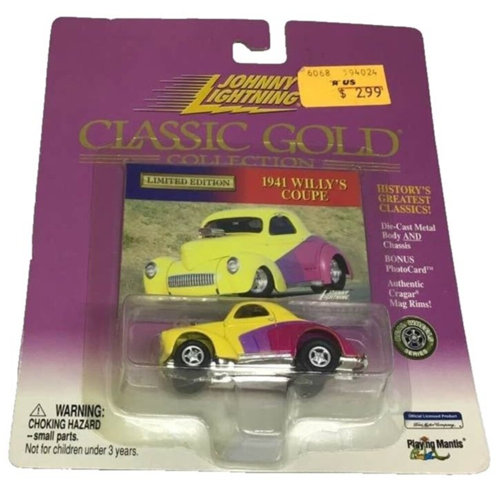 Johnny Lightning Classic Gold 1941 Willy's Coupe Diecast Yellow Collectible NEW